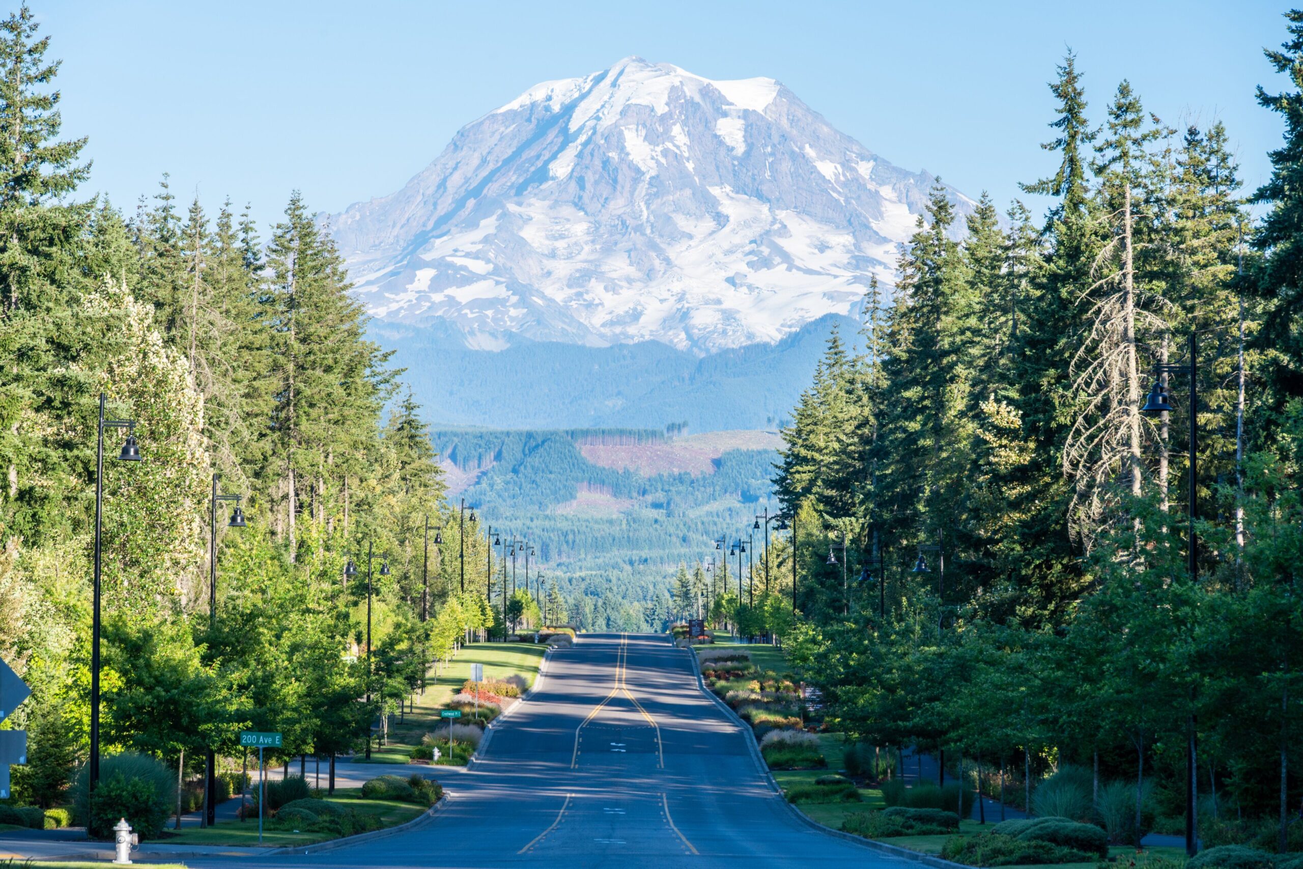 Mountain road scenery outside Bonney Lake, WA