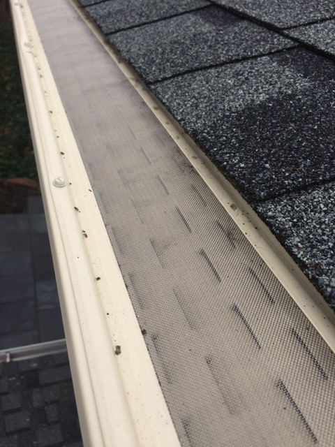Gutter guards installed on a home